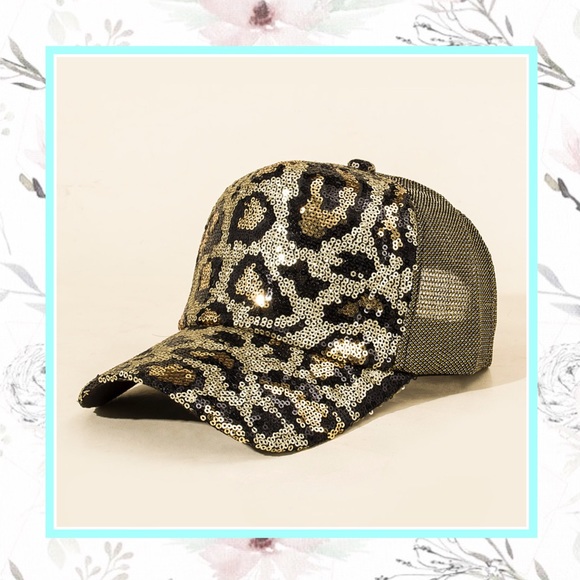 🌺 ANIMAL PRINT SEQUENCE CAP BASEBALL LEOPARD ADJUSTABLE HAT PARTY URBAN COOL - Picture 1 of 3